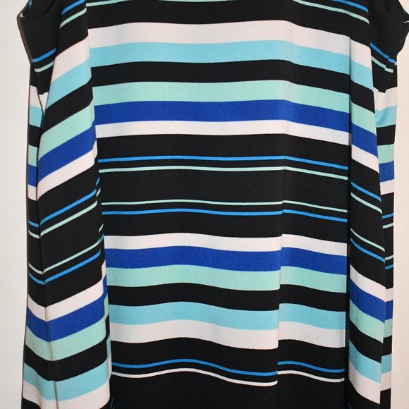 NWT Tommy Hilfiger Blue Striped Wear to Work Dress Size 2 - Picture 5 of 10
